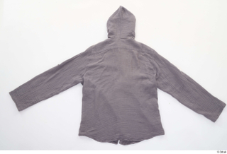 Turgen Clothes  317 casual grey linen hooded shirt 0006.jpg